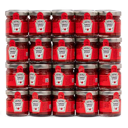 Heinz Tomato Ketchup Room Service Mini Jars 33ml Case of 80